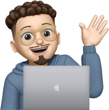 Person peeking from behind laptop